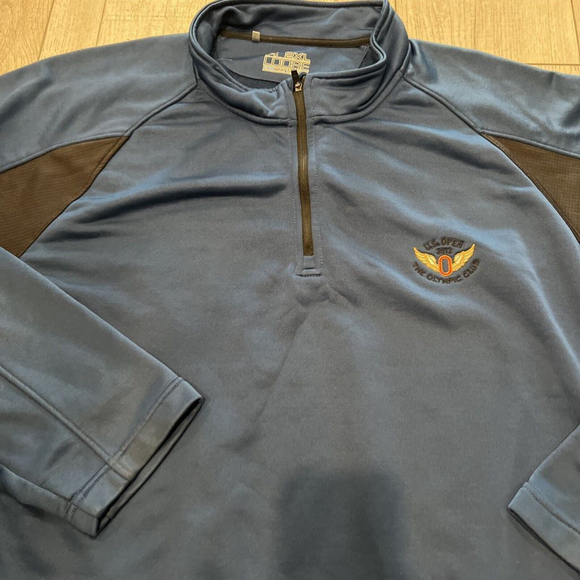 Under Armour Cold Gear 1/4 Zip Pullover Sweatshirt Mens XXL Blue US Open 2012 - Picture 2 of 9